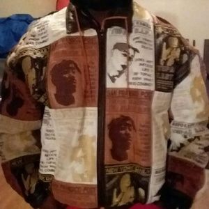 Tupac Men 5XL Leather Jacket